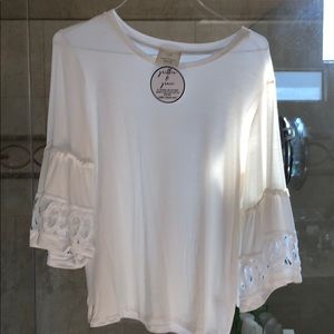 Off white t - bell sleeves